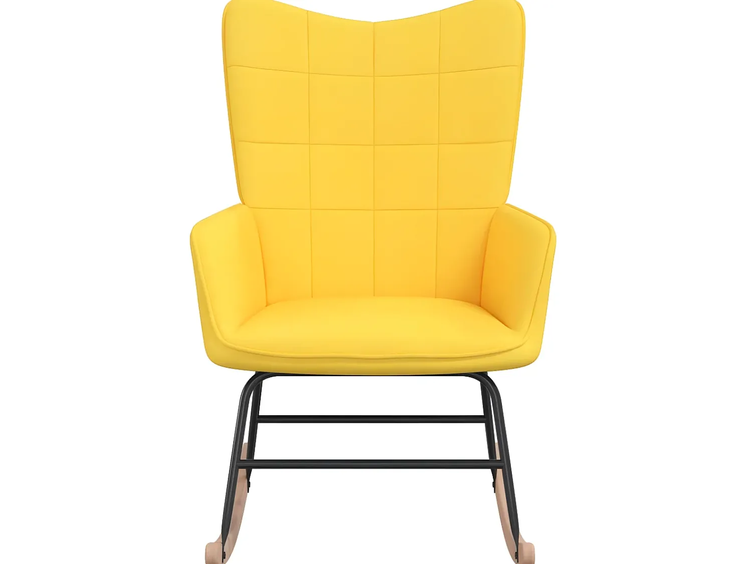 Cadeira de baloiço tecido mostarda PT434568 Amarelo