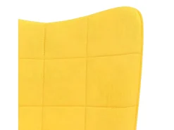 Cadeira de baloiço tecido mostarda PT434568 Amarelo