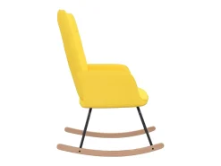 Cadeira de baloiço tecido mostarda PT434568 Amarelo