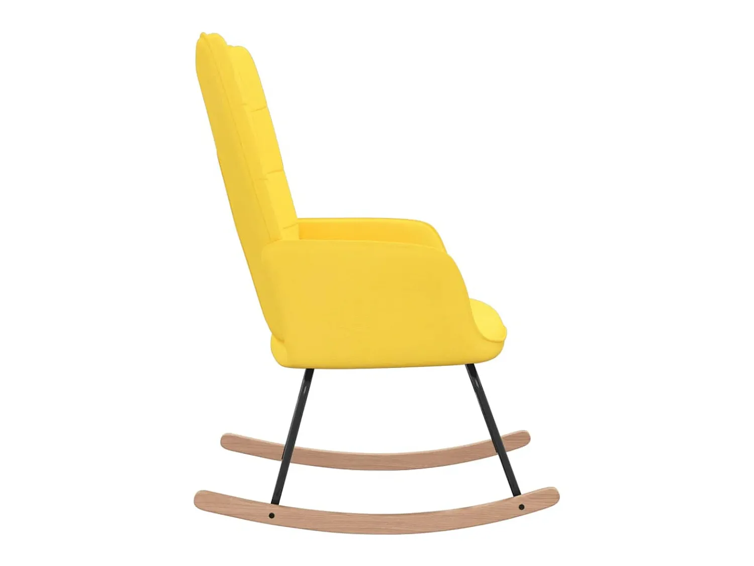 Cadeira de baloiço tecido mostarda PT434568 Amarelo