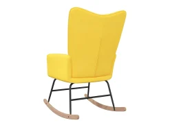 Cadeira de baloiço tecido mostarda PT434568 Amarelo