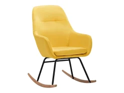 Poltrona|vidaxl Cadeira de baloiço tecido mostarda Amarelo