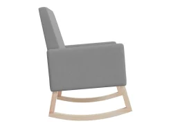 Poltrona*vidaxl Cadeira de baloiço tecido -claro Cinzento