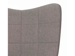 Best vidaxl Cadeira de baloiço tecido cinzento-acastanhado Taupe