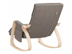 Poltrona* Cadeira de baloiço tecido cinzento-acastanhado PT830141 Taupe