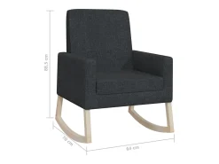 Poltrona|vidaxl Cadeira de baloiço tecido Preto