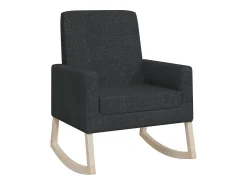 Poltrona|vidaxl Cadeira de baloiço tecido Preto
