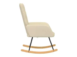 Poltrona*vidaxl Cadeira de baloiço tecido cor Creme