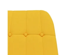 Poltrona*vidaxl Cadeira de baloiço tecido mostarda Amarelo