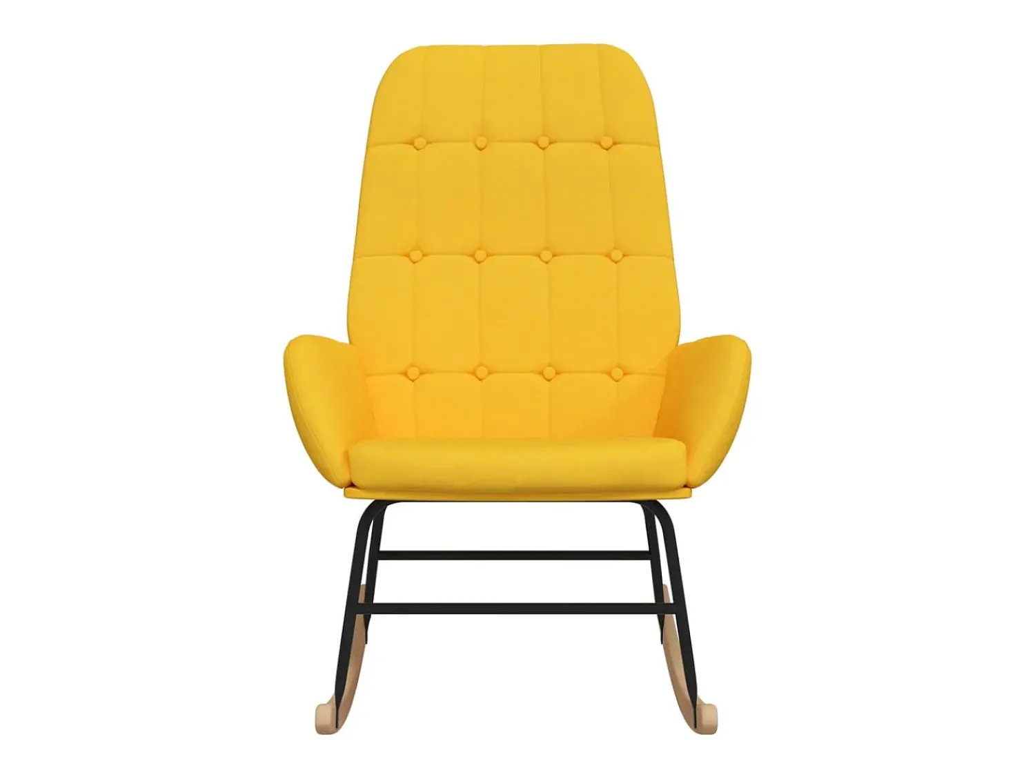 Poltrona* Cadeira de baloiço tecido mostarda PT428600 Amarelo