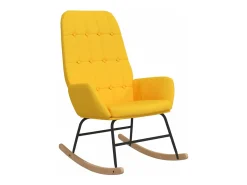 Poltrona* Cadeira de baloiço tecido mostarda PT428600 Amarelo