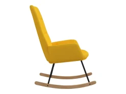 Poltrona* Cadeira de baloiço tecido mostarda PT428600 Amarelo