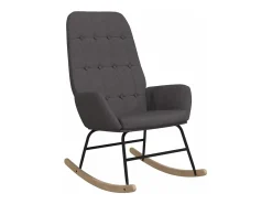 Poltrona*vidaxl Cadeira de baloiço tecido -escuro Cinzento