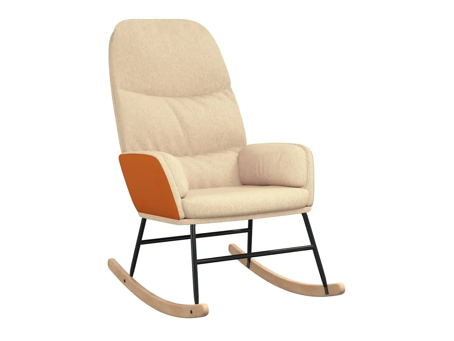 Poltrona| Cadeira de baloiço tecido branco nata PT667006 Creme