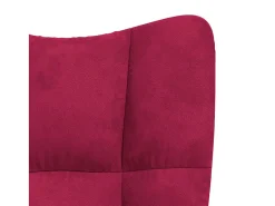 vidaxl Cadeira de baloiço veludo tinto^ Poltrona