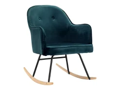 Online vidaxl Cadeira de baloiço veludo Azul