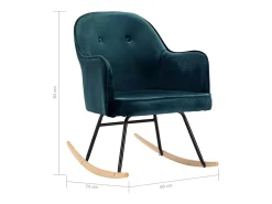 Online vidaxl Cadeira de baloiço veludo Azul
