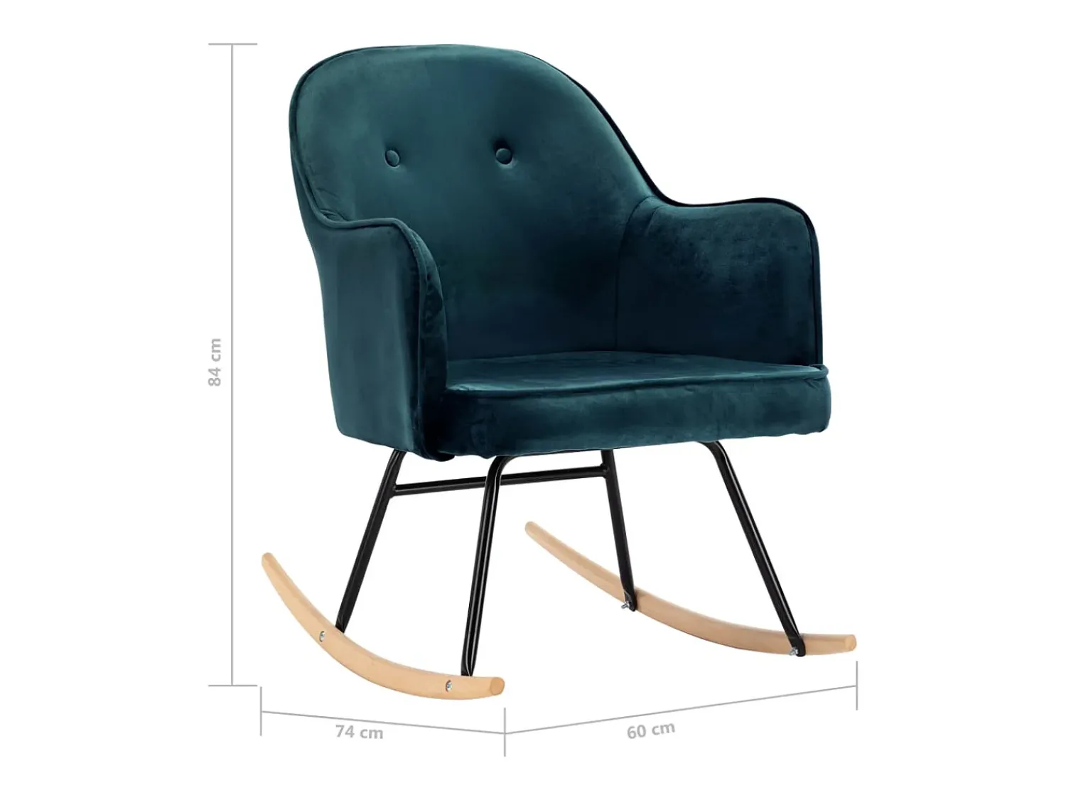 Online vidaxl Cadeira de baloiço veludo Azul