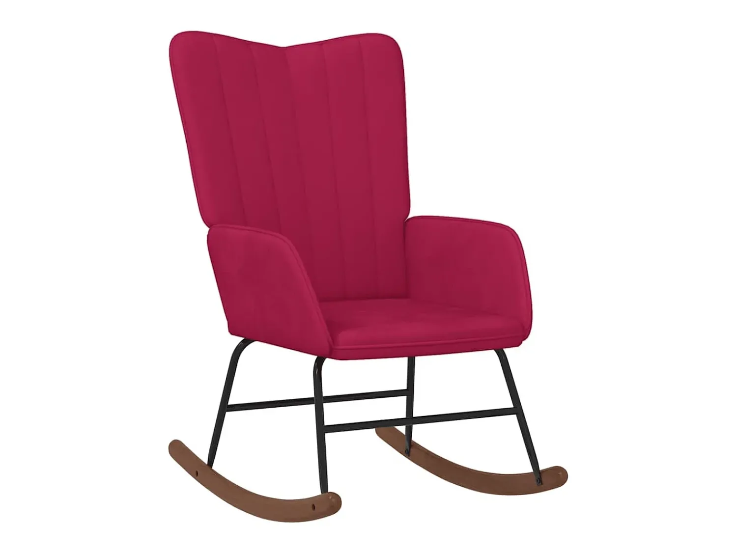 Poltrona|vidaxl Cadeira de baloiço veludo tinto Vermelho