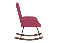 Poltrona|vidaxl Cadeira de baloiço veludo tinto Vermelho