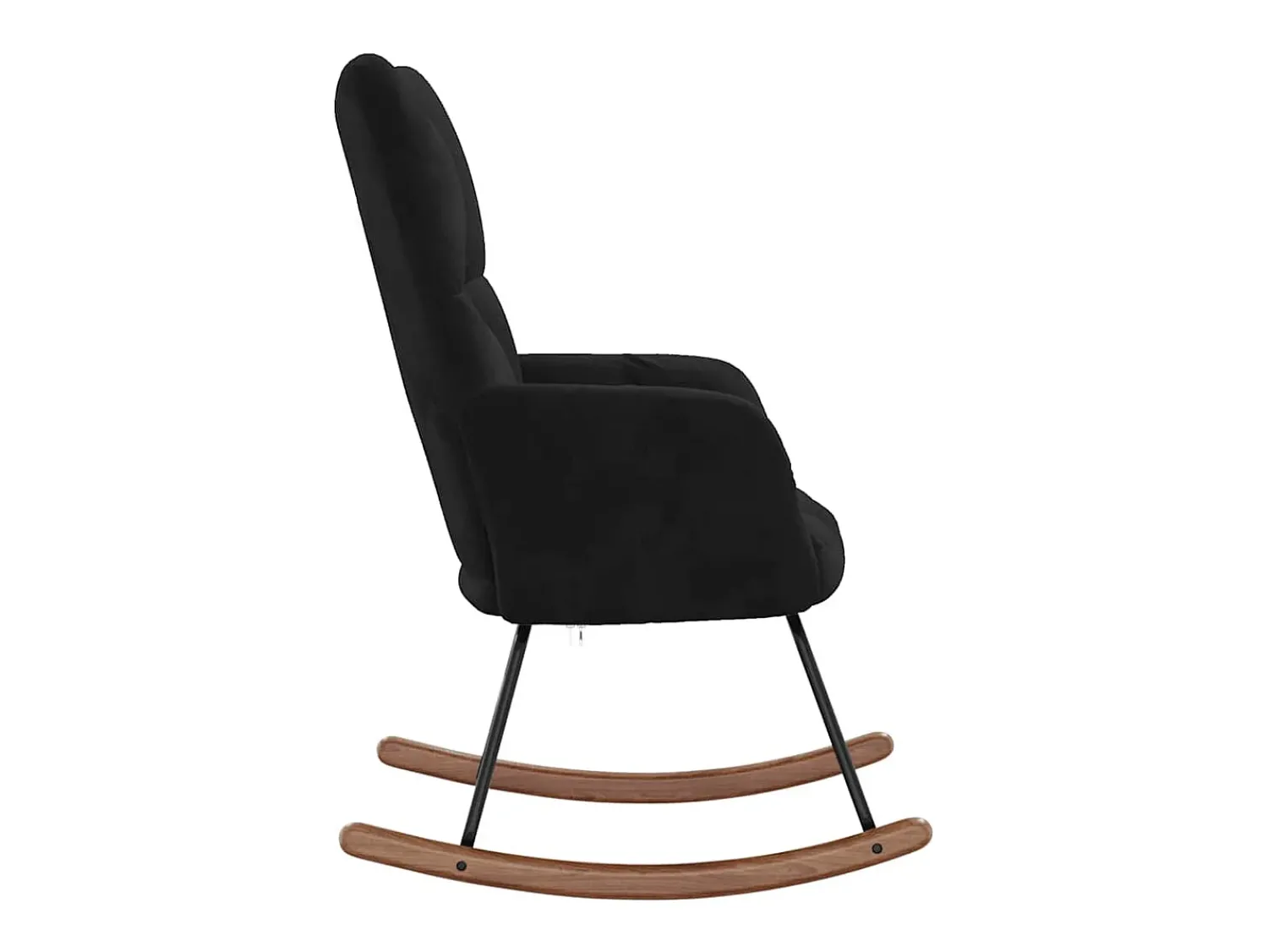 Poltrona*vidaxl Cadeira de baloiço veludo Preto