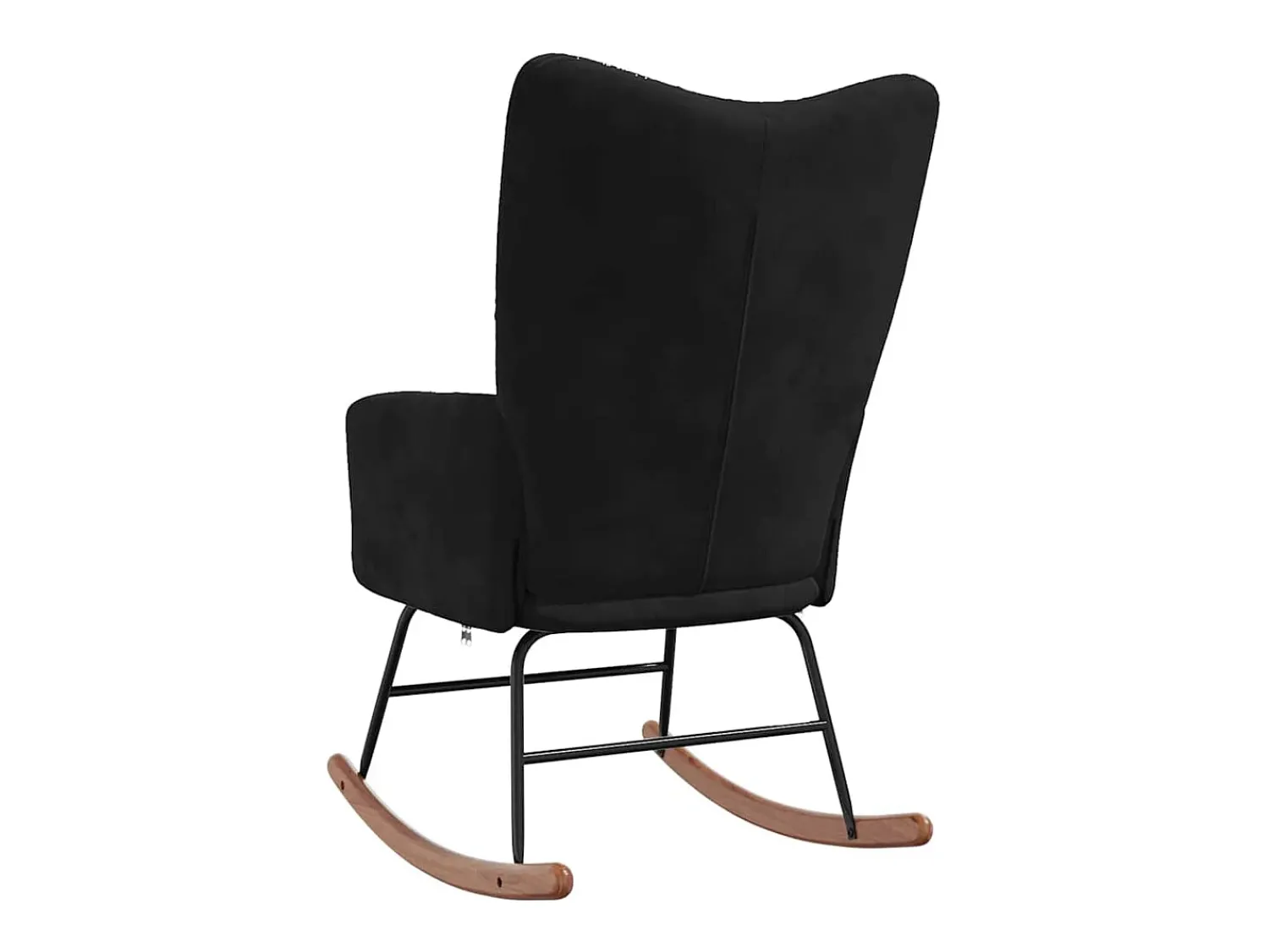 Poltrona*vidaxl Cadeira de baloiço veludo Preto