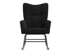 Poltrona*vidaxl Cadeira de baloiço veludo Preto