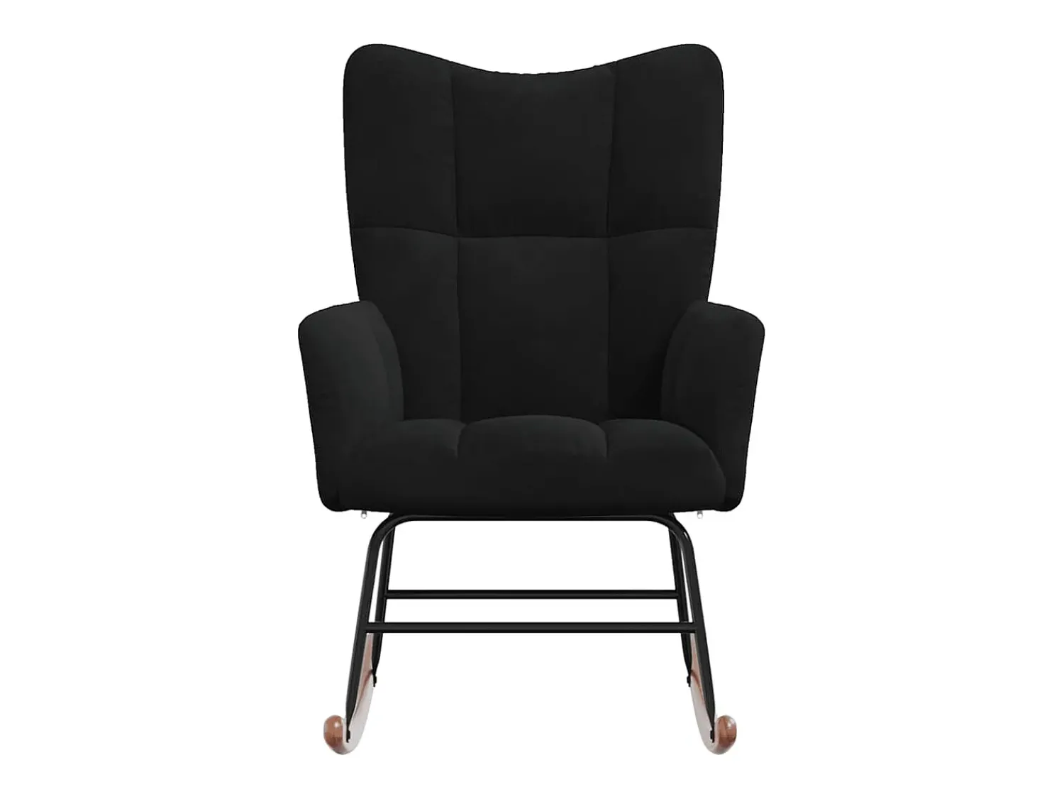 Poltrona*vidaxl Cadeira de baloiço veludo Preto