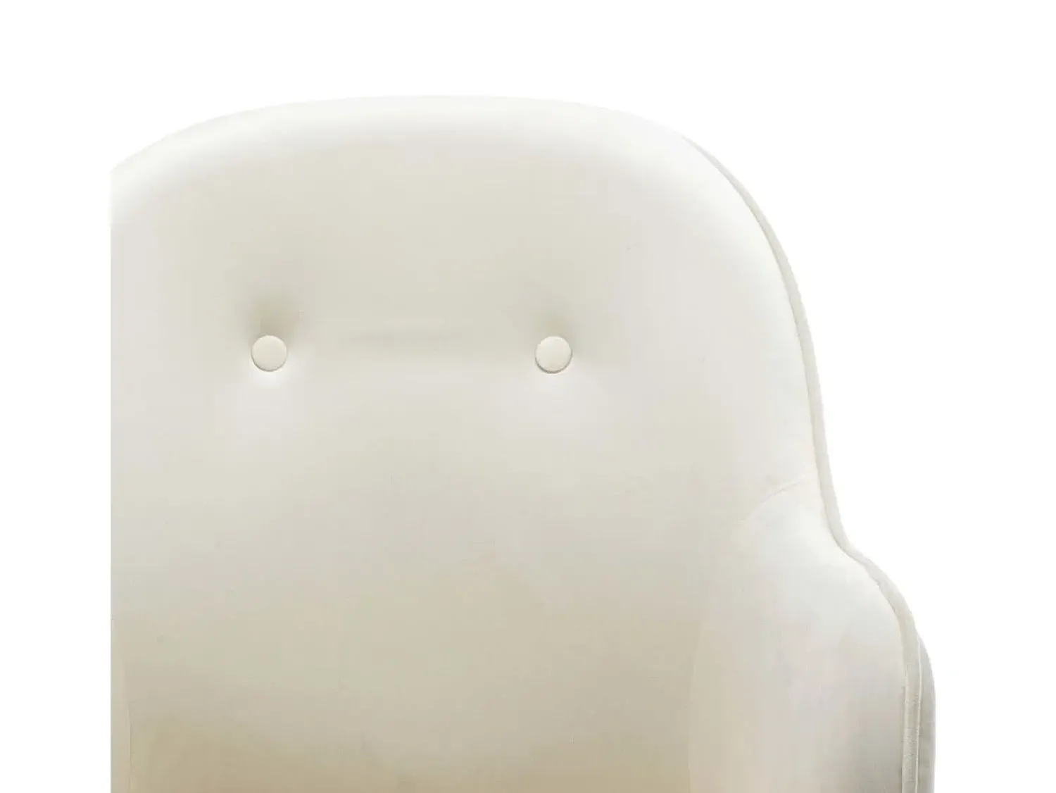 Poltrona*vidaxl Cadeira de baloiço veludo nata Branco