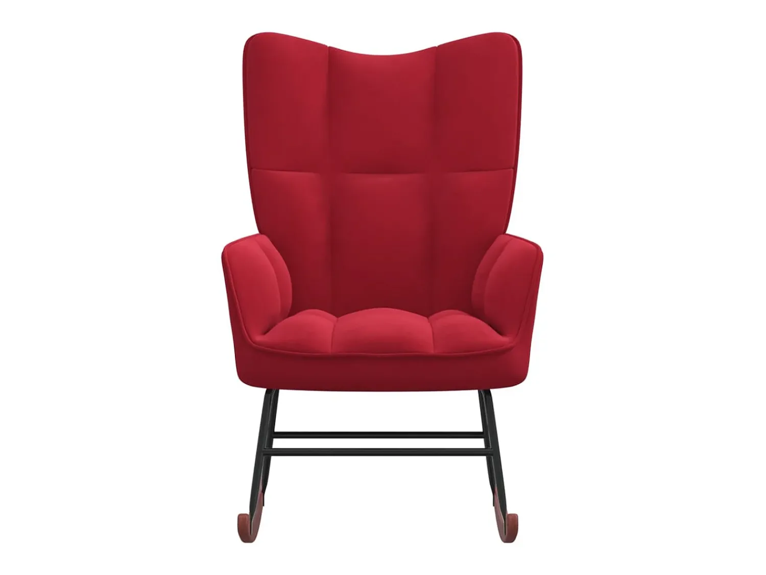 Poltrona* Cadeira de baloiço veludo tinto PT835571 Vermelho