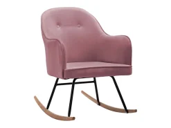 Outlet vidaxl Cadeira de baloiço veludo Rosa