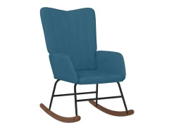 Poltrona*vidaxl Cadeira de baloiço veludo Azul