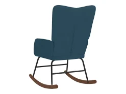 Poltrona*vidaxl Cadeira de baloiço veludo Azul