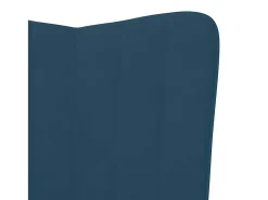 Poltrona*vidaxl Cadeira de baloiço veludo Azul