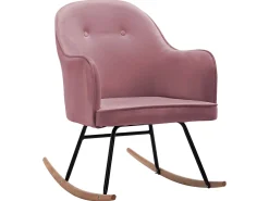 Cadeira de baloiço veludo PT853372 Rosa