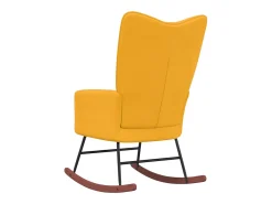 Cadeira de baloiço veludo mostarda PT963995 Amarelo