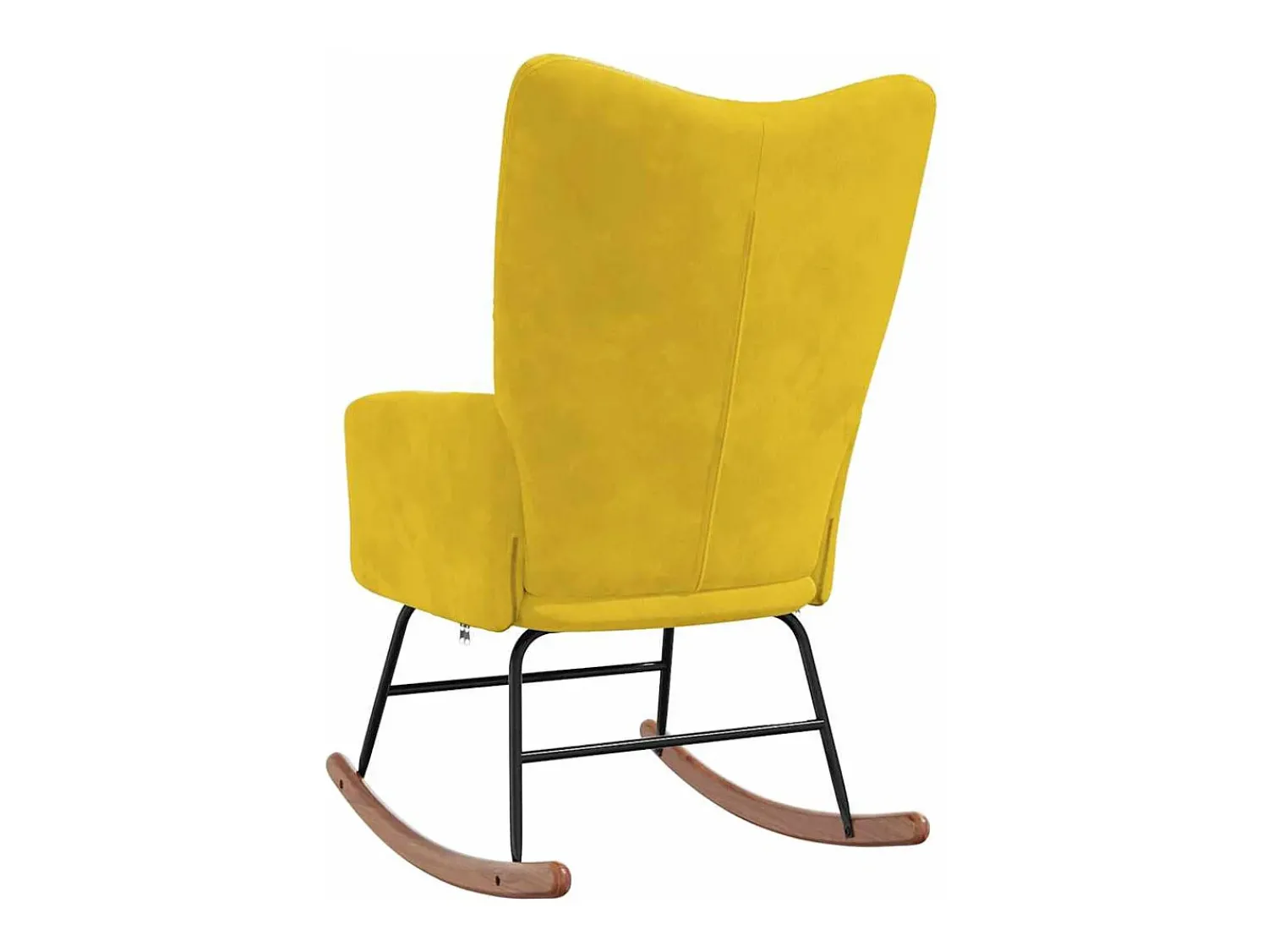 Poltrona|vidaxl Cadeira de baloiço veludo mostarda Amarelo
