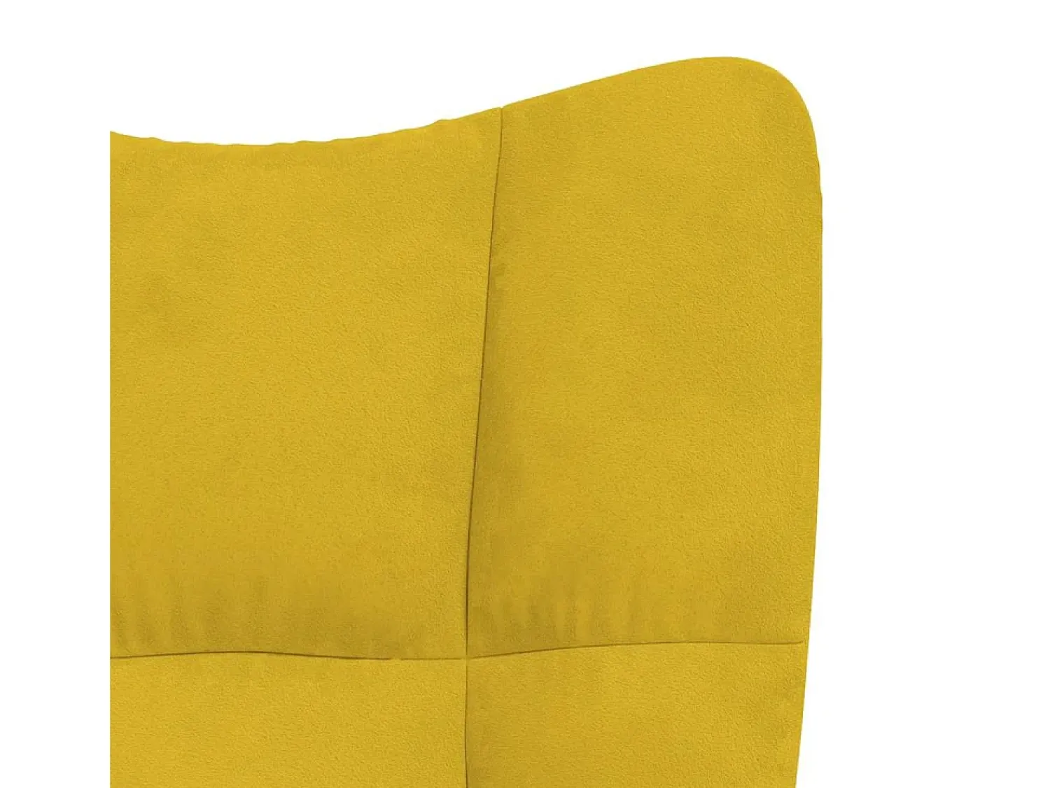 Poltrona|vidaxl Cadeira de baloiço veludo mostarda Amarelo
