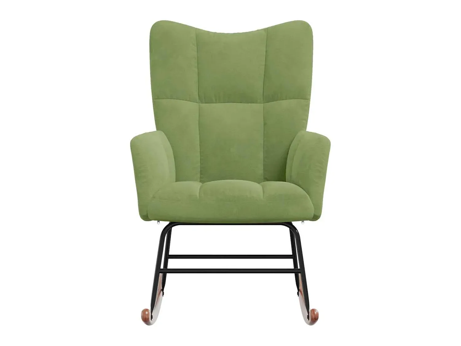 Poltrona|vidaxl Cadeira de baloiço veludo -claro Verde