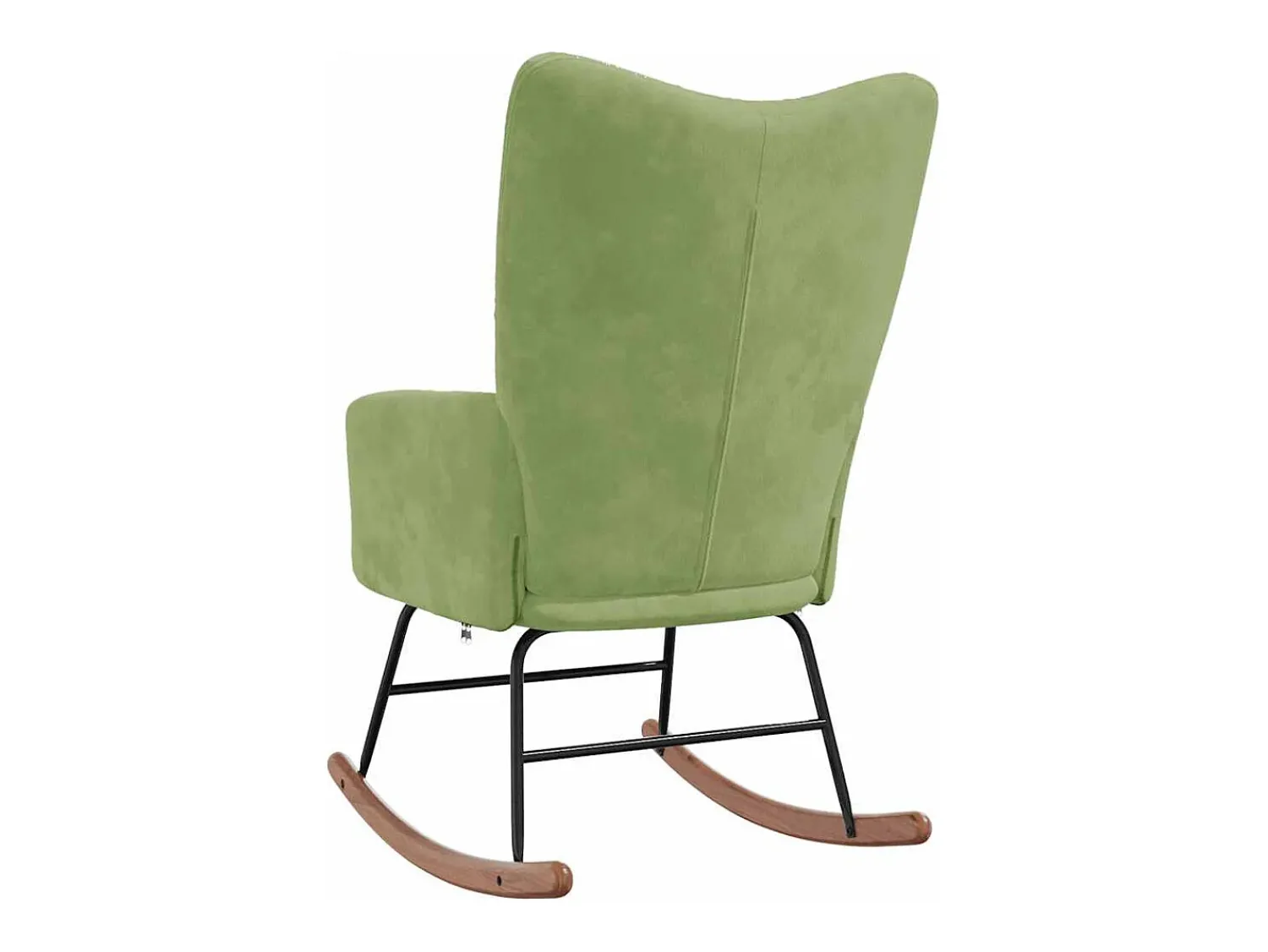Poltrona|vidaxl Cadeira de baloiço veludo -claro Verde