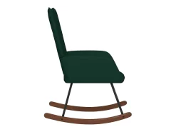 Poltrona*vidaxl Cadeira de baloiço veludo -escuro Verde