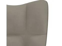 Cadeira de baloiço veludo -claro PT934560^ Poltrona