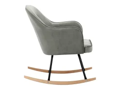 Sale Cadeira de baloiço veludo PT463285 Cinzento