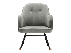 Sale Cadeira de baloiço veludo PT463285 Cinzento