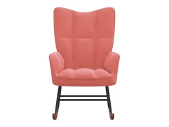 Cadeira de baloiço veludo PT872555 Rosa