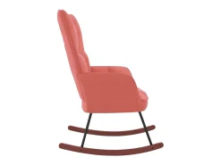 Cadeira de baloiço veludo PT872555 Rosa