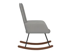 Poltrona*vidaxl Cadeira de baloiço veludo -claro Cinzento