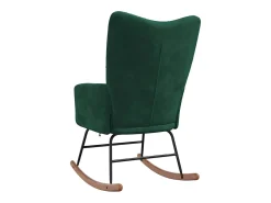 Poltrona*vidaxl Cadeira de baloiço veludo -escuro Verde