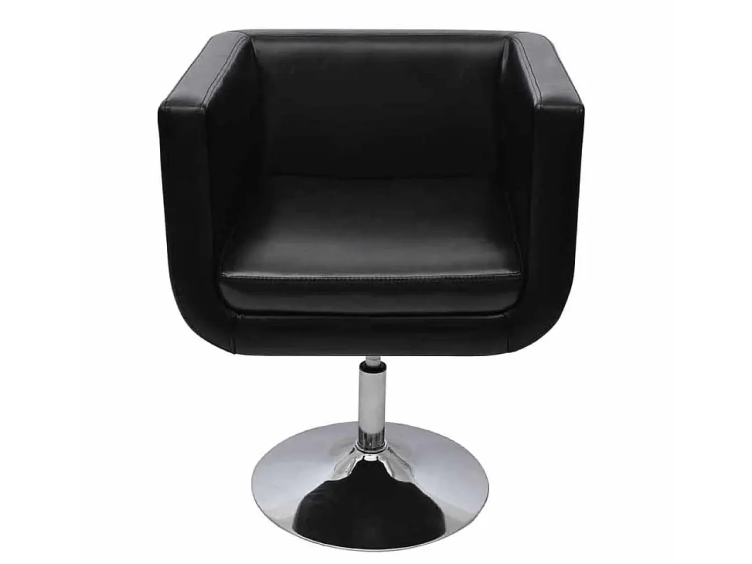 Outlet Cadeira de bar em couro artificial PT660844 Preto
