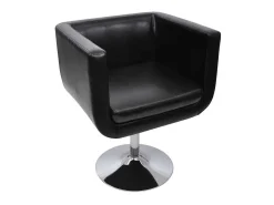 Outlet Cadeira de bar em couro artificial PT660844 Preto